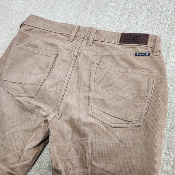 Lucky Brand Corduroy Pants Men 34x30 361 Vintage Straight Relaxed Fit Beige - Picture 2 of 10